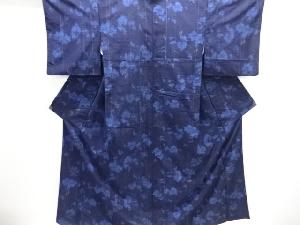 蔦の葉模様織り出し手織り紬着物